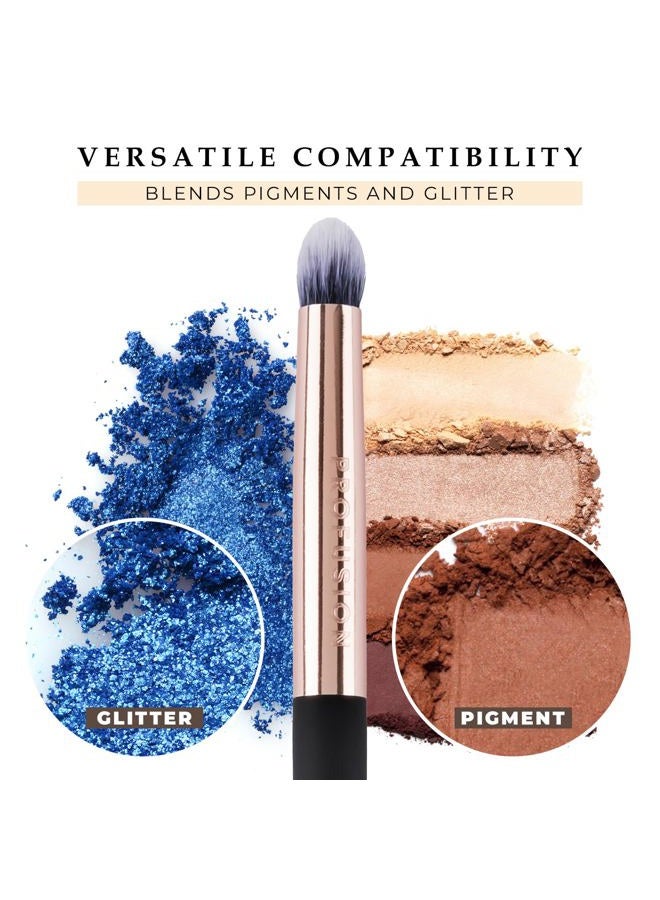 Profusion Cosmetics Small Firm Eyeshadow Brush - Professional Eye Makeup Brush, Eyeshadow Blending Brush-Dense Rounded Hair Bristles and Best for Pigments & Glitter, - Image 5